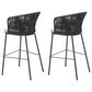 Zuo Modern Freycinet Patio Barstool with Black Frame in Gray (Set of 2), , large
