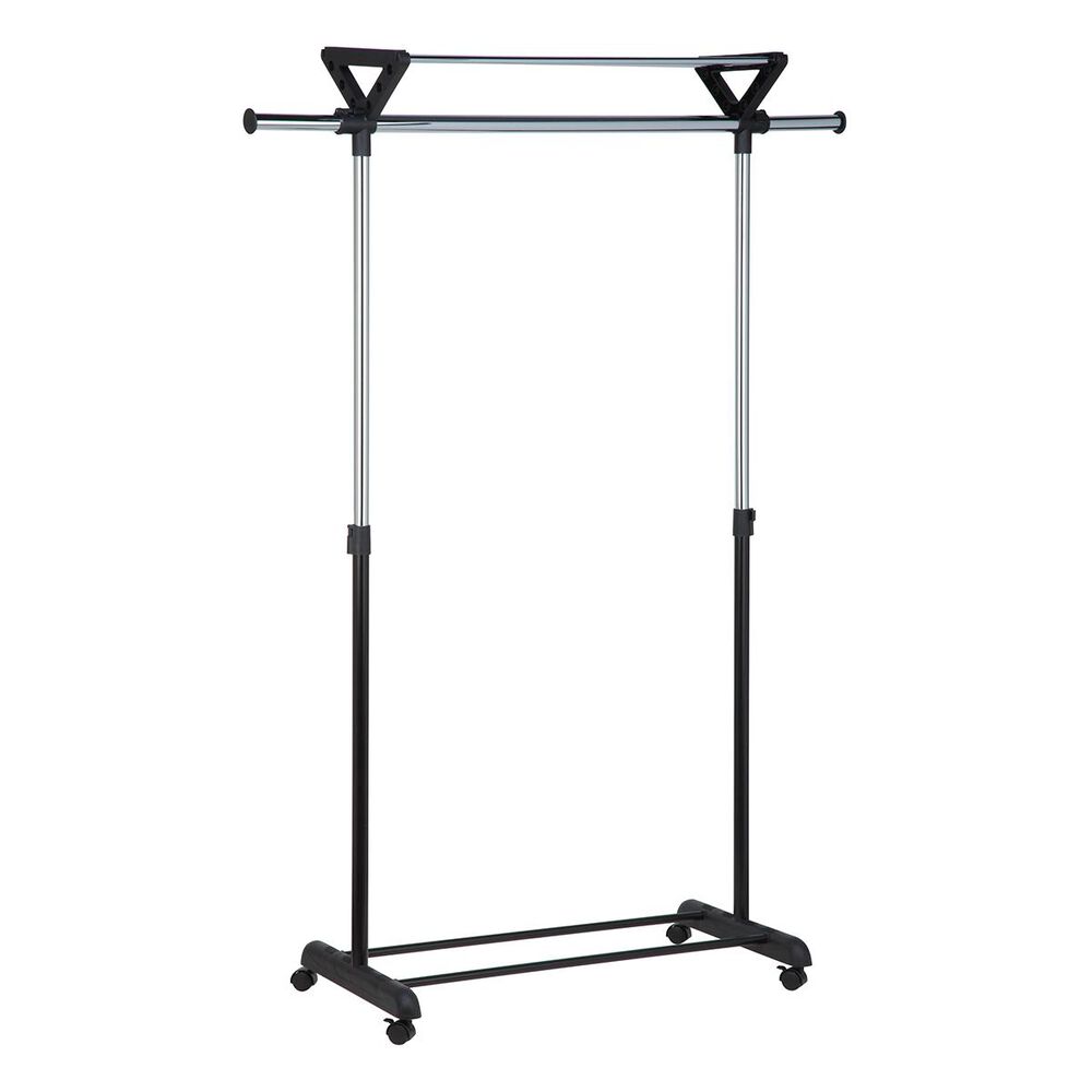 Honey Can Do Top Shelf Garment Rack in Gray and Black, , large
