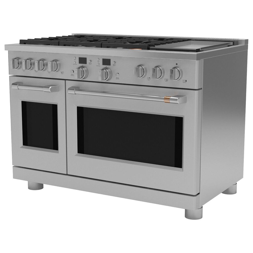 Cafe 8.25 Cu. Ft. Freestanding Dual Fuel Range with Double Oven in Stainless Steel and Brushed Stainless, , large
