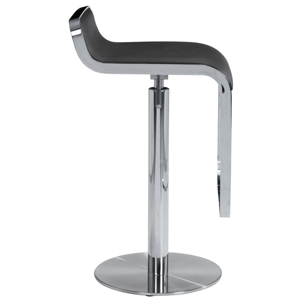 Zuo Modern Equino Barstool in Black and Silver NFM