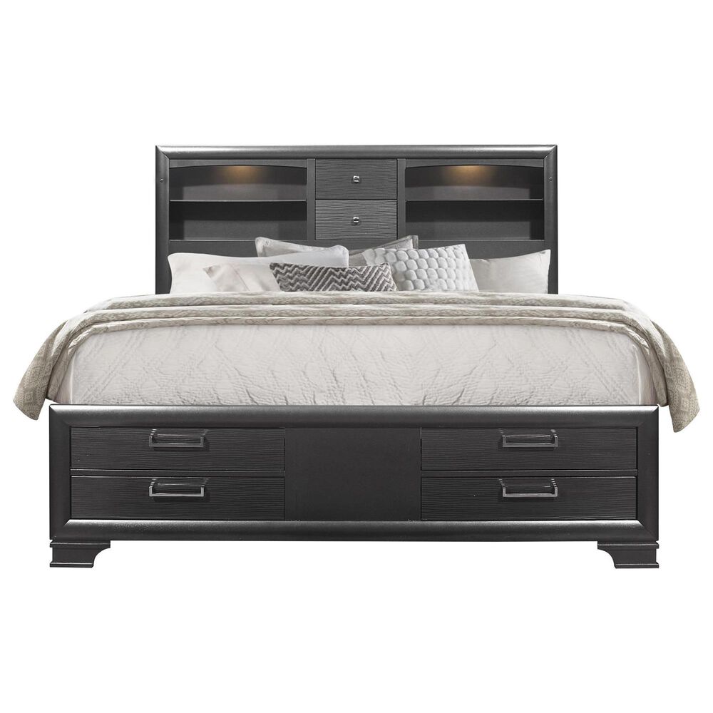 Global Furniture USA Jordyn Queen Bed in Dark Grey, , large