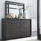 Urban Home Oxford Dresser and Mirror in Basalt Gray, , large