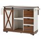 HOMLUX 56" Kitchen Island with Drop Leaf in White, , large