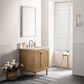 James Martin Vanities Laurent 30" Single Bathroom Vanity in Light Natural Oak with 3 cm Lime Delight Quartz Top and Rectangular Sink, , large