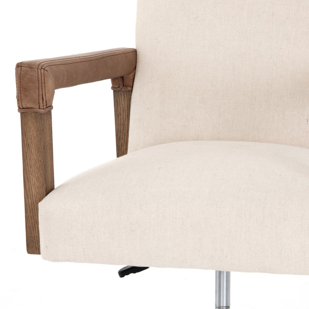 Four Hands Reuben Desk Chair in Lamont Nettlewood and Stainless Steel, , large