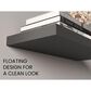 Hearth and Haven Ecco32" Floating Wall Shelf with Concealed Mounting in Gray (Set of 2), , large