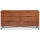 Bernhardt Brasea Queen Upholstered Panel Bed with Dresser and Two Nightstands in Lume, , large