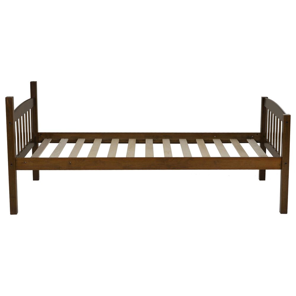 Linon Home Decor Perryton Twin Over Twin Bunk Bed in Warm Oak, , large