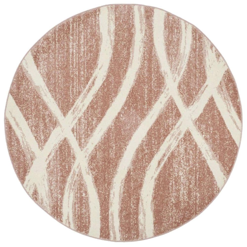 Safavieh Adirondack ADR125Z 6&#39; Round Rose and Cream Area Rug, , large