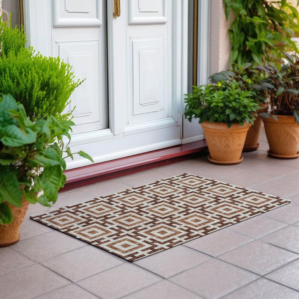 Dalyn Rug Company Marlo 1&#39;8&quot; x 2&#39;6&quot; Paprika Indoor/Outdoor Area Rug, , large
