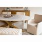 Home Trends & Design Malibu and Peabody 7-Piece Oval Dining Set in Antique Gold and Sawar White, , large
