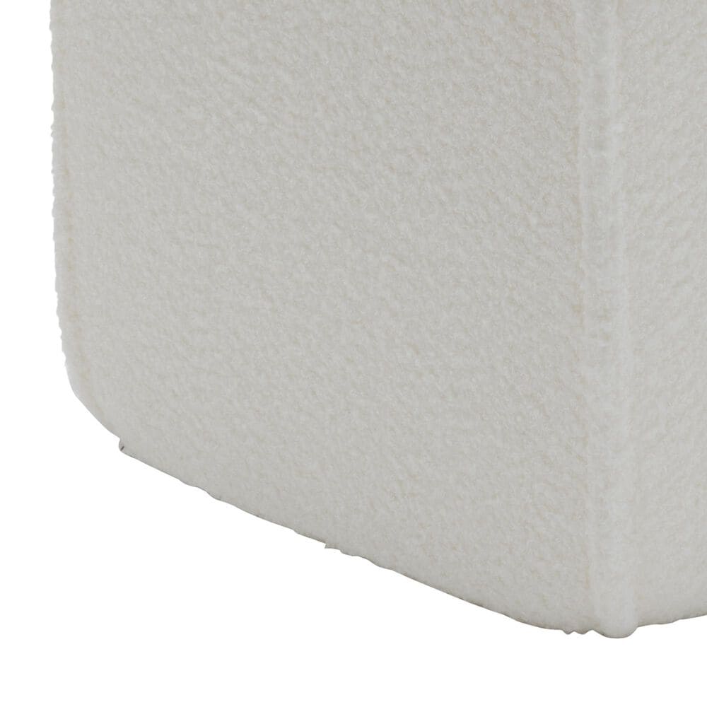 Lamps Per Se Harrison 19&quot; Square Pouf with Foam Core in White, , large