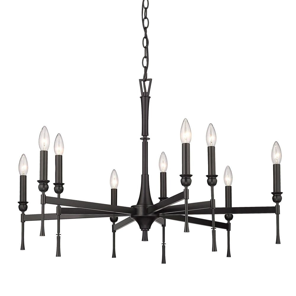 Golden Lighting Landon 9-Light Chandelier in Matte Black, , large
