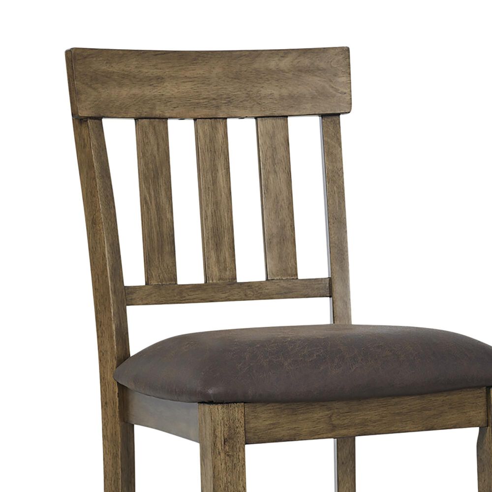 Ashley Urbinforte 25.75" Faux Leather Barstool in Light Brown, , large