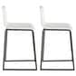 Lumisource Mara Counter Stool with White Cushion in Black (Set of 2), , large