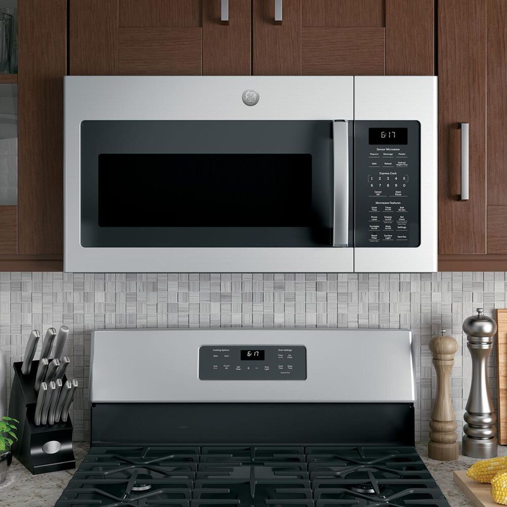 GE Appliances 1.7 Cu. Ft. Over-The-Range Microwave in Stainless Steel, , large
