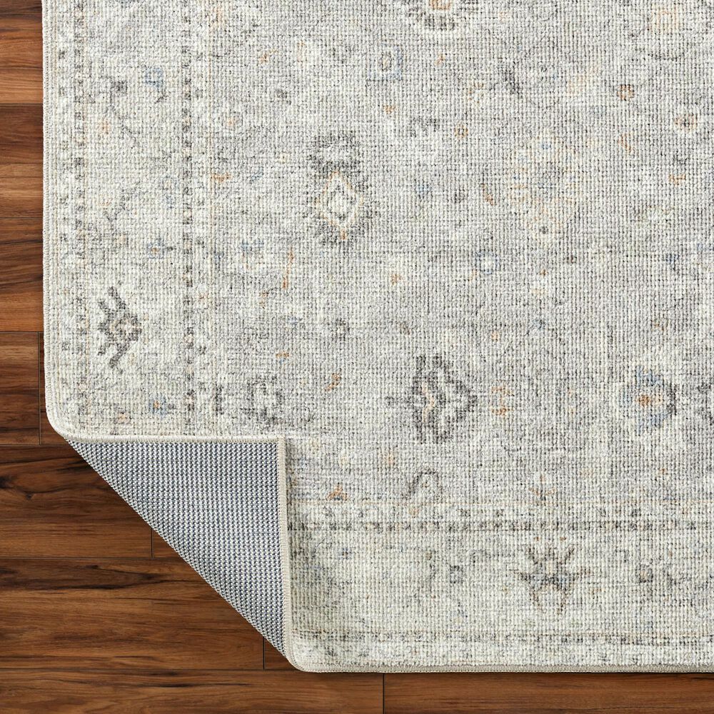 Surya Davina 2&#39;2&quot; x 3&#39;9&quot; Medium Gray, Light Beige, Brown, Denim and White Area Rug, , large