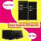 HOMLUX 3.5 Cu. Ft. Top Freezer Refrigerator with Dual Doors and Adjustable Shelves in Black, , large