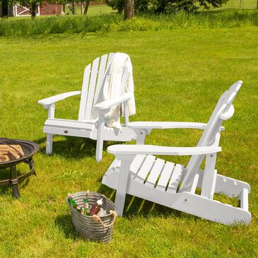Highwood USA Hamilton Folding Adirondack Chair in White (Set of 2), , large