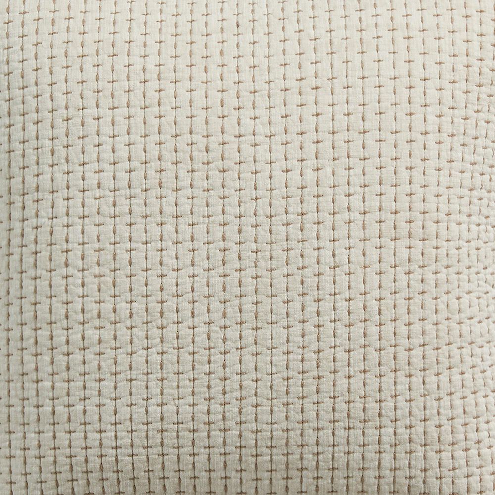 Levtex Pick-Stitch Artisan 20" x 20" Throw Pillow in Taupe, , large