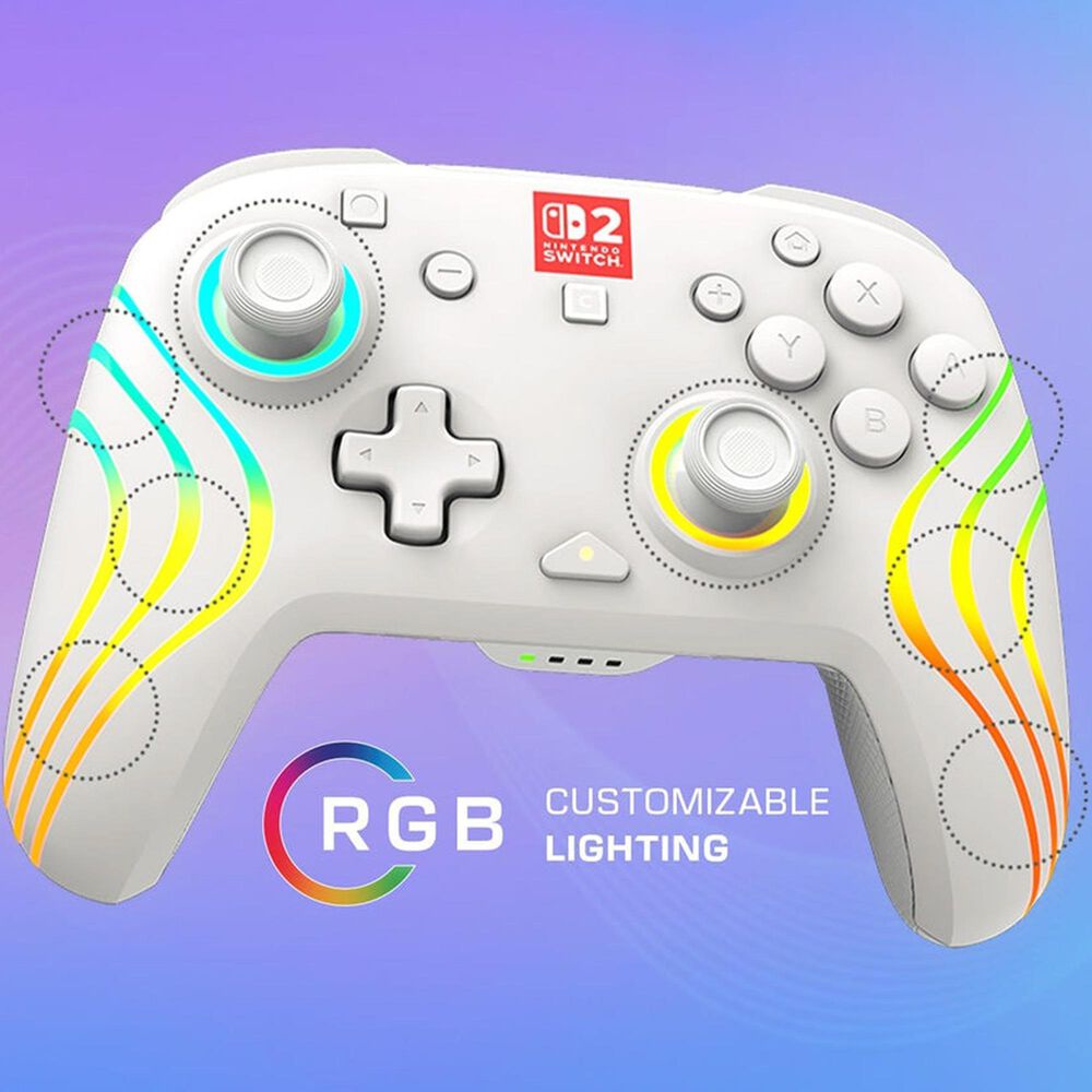 Turtle Beach Afterglow Wave Wireless RBG Gaming Controller for Nintendo Switch/Switch 2 in White, , large