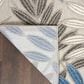 Nourison Aloha Floral 2"8" x 4" Grey and Blue Indoor/Outdoor Area Rug, , large