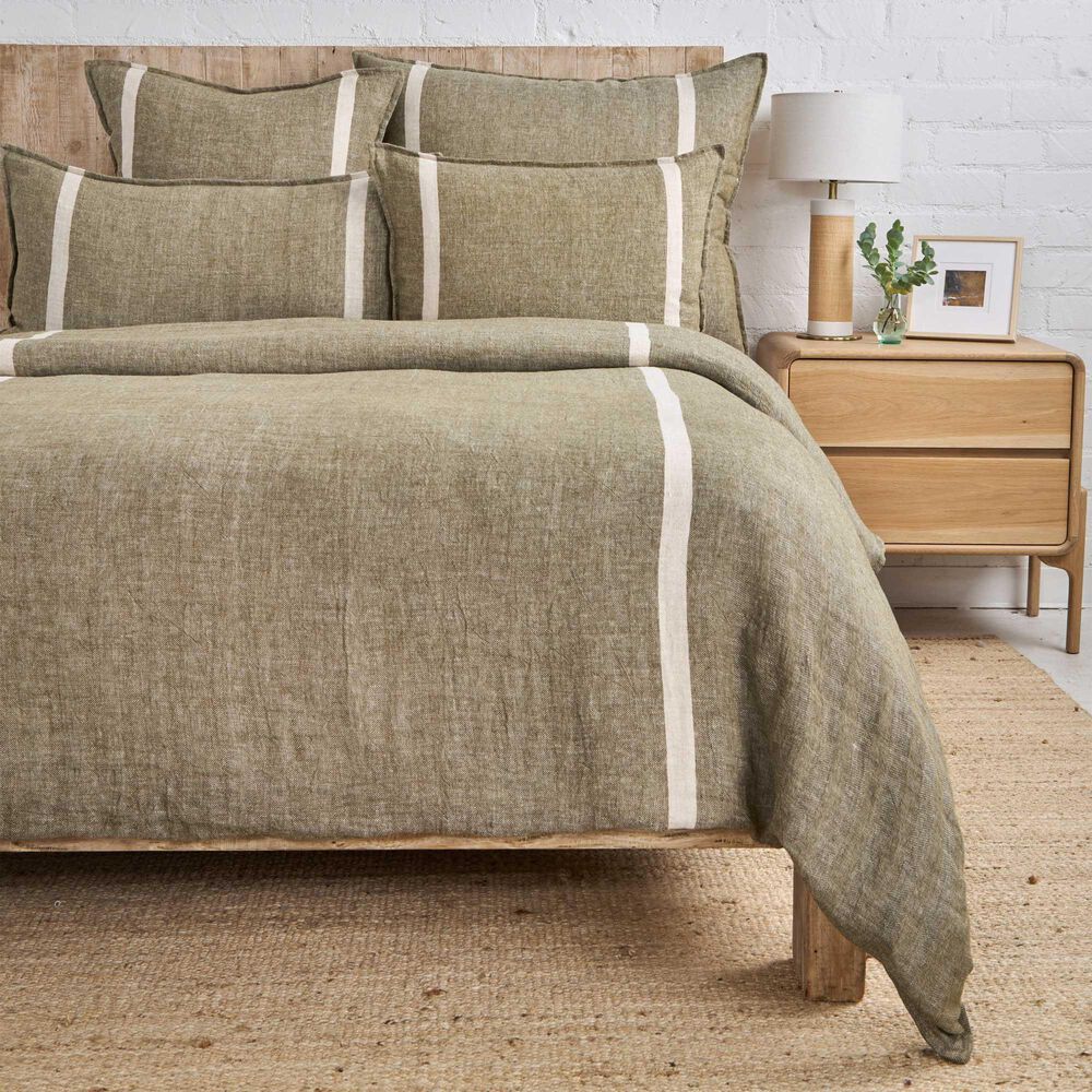 Pom Pom At Home Rory 28" x 36" Big Pillow with Insert in Moss and Flax, , large
