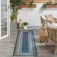 Nourison Horizon HOZ03 Denim 2" x 6" Indoor/Outdoor Runner, , large