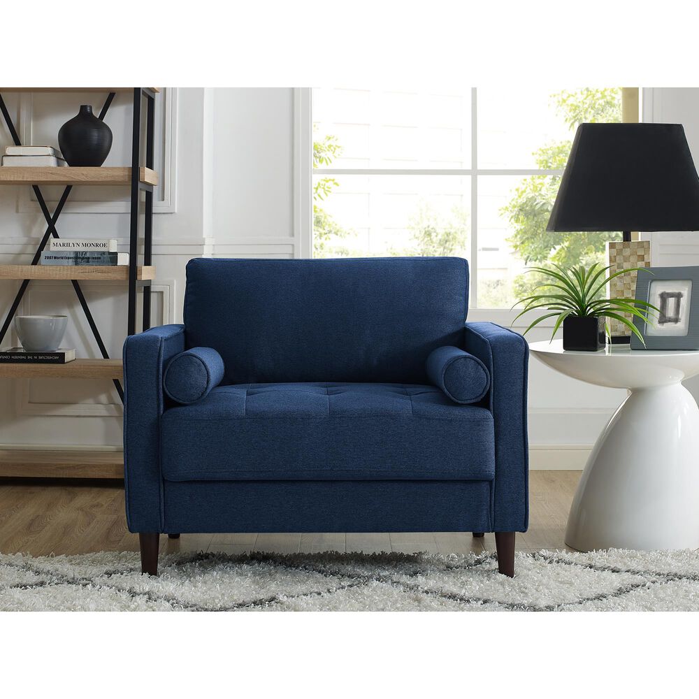 Lifestyle Solutions Langford Accent Chair in Navy Blue, , large