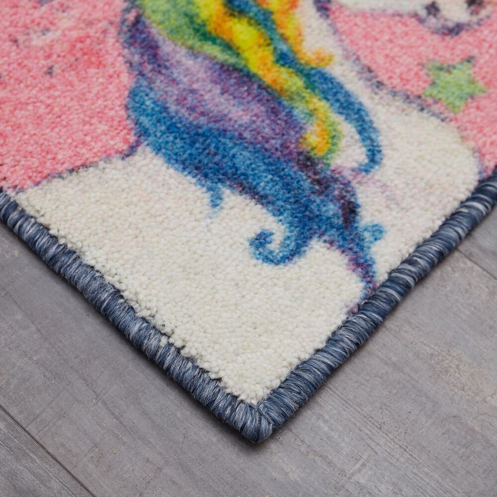 Karastan Prismatic 5&#39; x 8&#39; Pink Kids Rug, , large