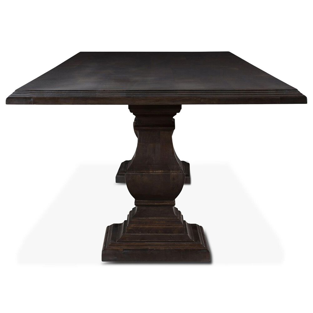 Home Trends &amp; Design Nimes 120&quot; Rectangular Dining Table in Vintage Brown - Table Only, , large