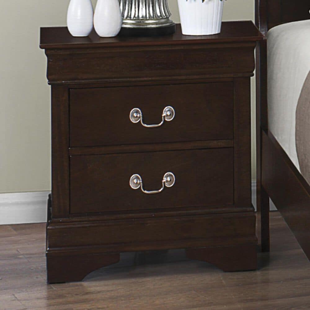 Pacific Landing Louis Philippe Nightstand in Cappuccino