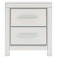 Ashley Zuraleus King Upholstered Panel Bed with Two Nightstands in Matte White, , large