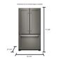 KitchenAid 22 Cu. Ft. 36" Wide Counter Depth French Door Refrigerator - Panels Sold Separately, , large