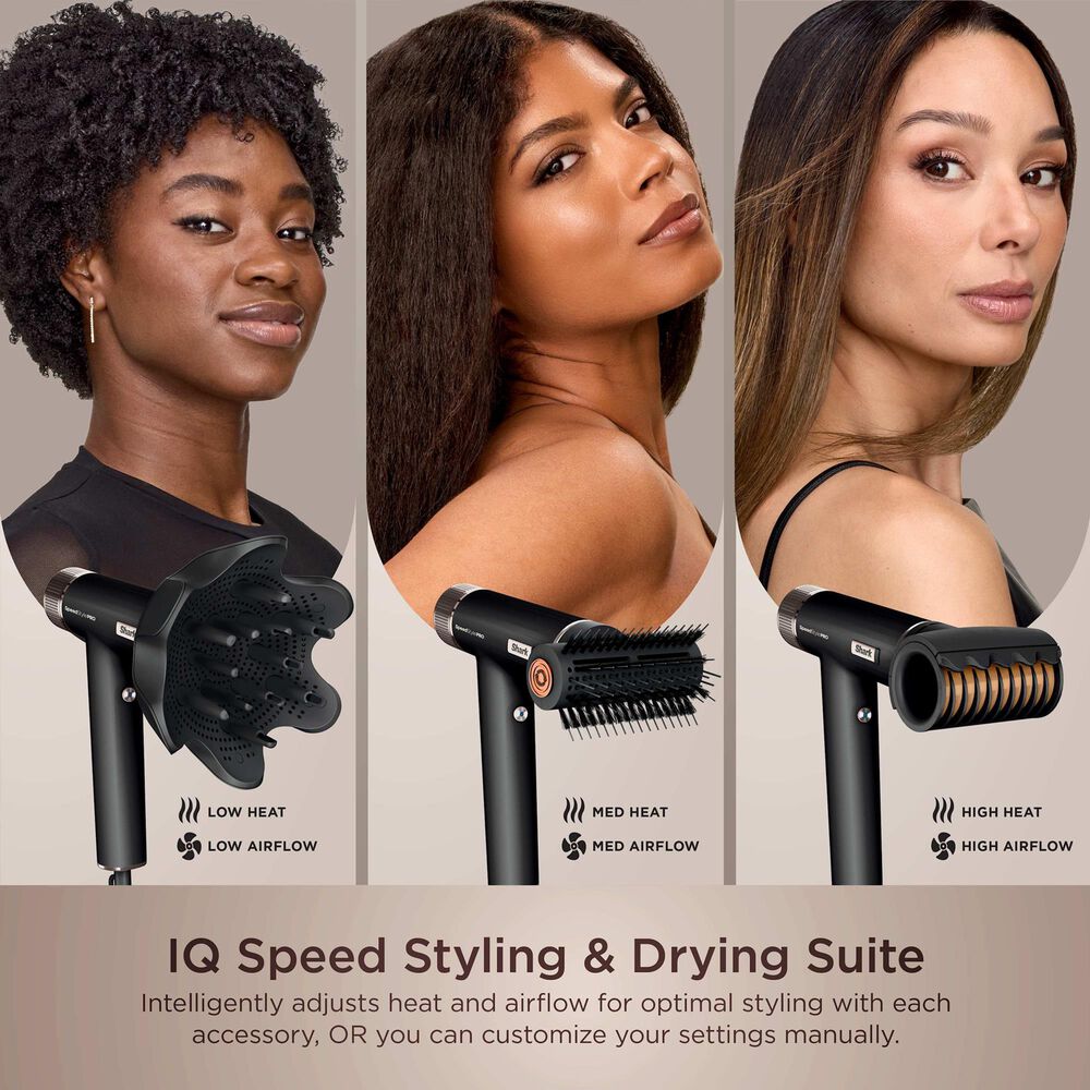 Shark SpeedStyle Pro Hair Dryer for Curly and Coily in Black, , large