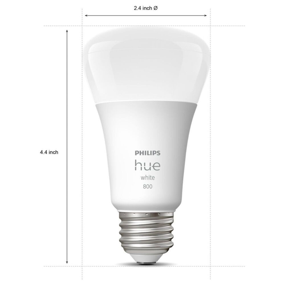 Philips Hue A19 E26 Bluetooth Smart LED Bulb in White &#40;Set of 4&#41;, , large