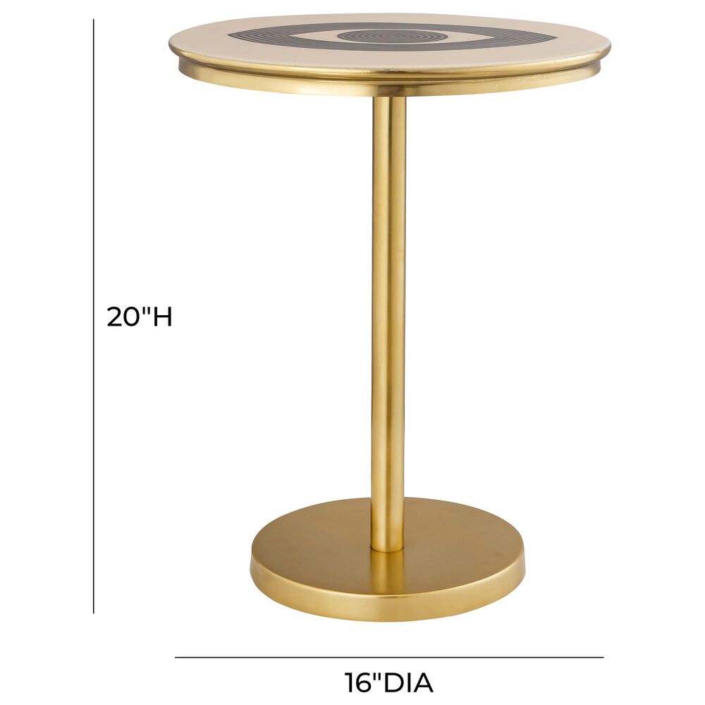 Tov Furniture Eye Side Table in Brass, , large