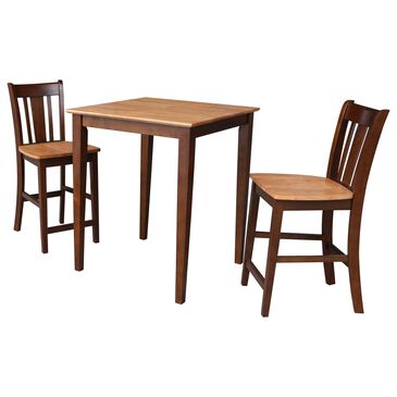 International Concepts San Remo 3-Piece Counter Height Dining Set in Cinnamon/Espresso, , large