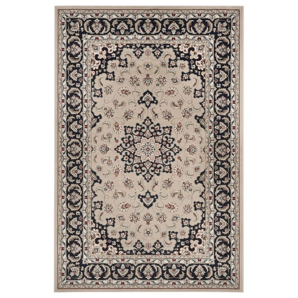 Safavieh Lyndhurst 9" x 12" Cream and Anthracite Area Rug, , large
