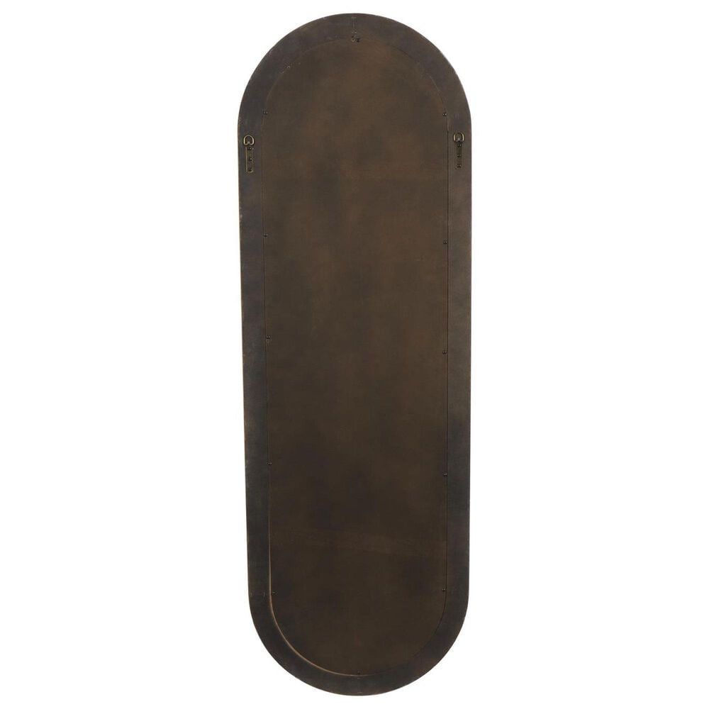 Maple and Jade 68&quot; x 22&quot; Oval Wall Mirror with Dimensional Carved Frame in White, , large