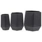 Maple and Jade Hexagon Planter in Matte Black (Set of 2), , large