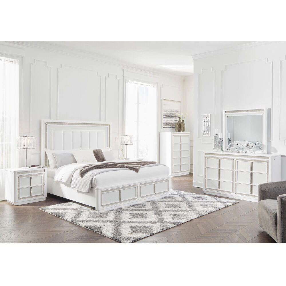 Millenium Chalanna 5-Piece King Bedroom Set in White Lacquer, , large
