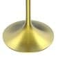 Leisuremod LeisureMod Verve Collection 27 Round Dining Table, Brushed Gold Base with Light Natural Wood MDF Top, , large