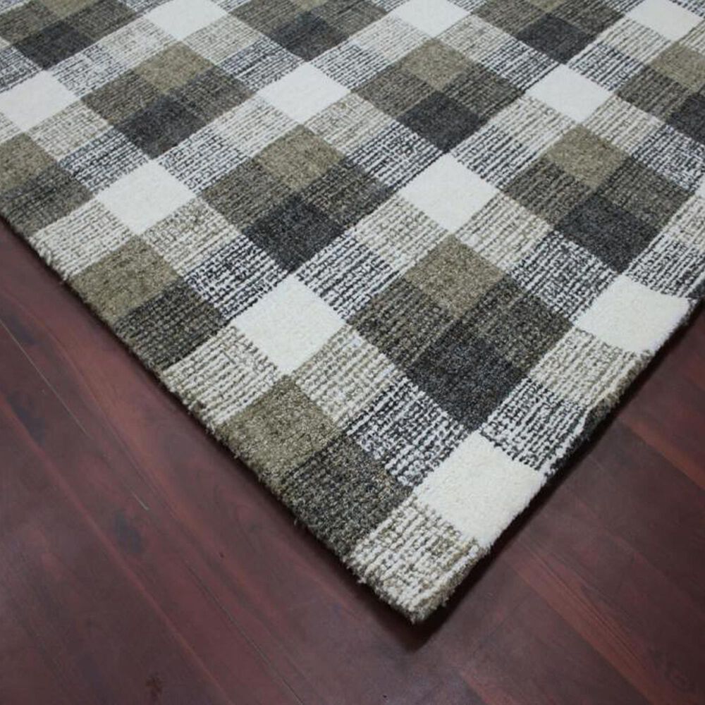 Amer Rugs Tartan 2&#39; x 3&#39; Khaki Area Rug, , large