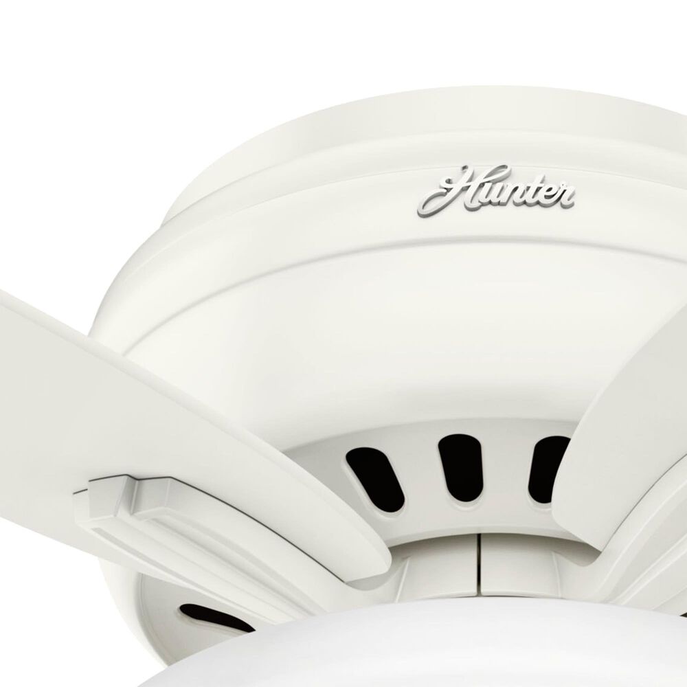 Hunter Newsome 42&quot; Low Profile Ceiling Fan with Light in Fresh White, , large