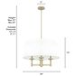 Hunter Briargrove 4-Light Chandelier in Painted Modern Brass, , large