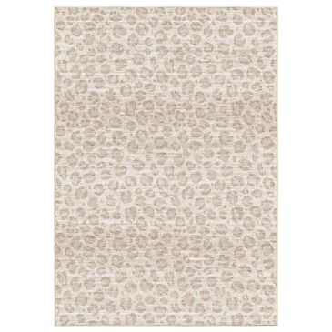 Orian Rockford Skins Snow Leopard 5"3" x 7"6" Beige Area Rug, , large