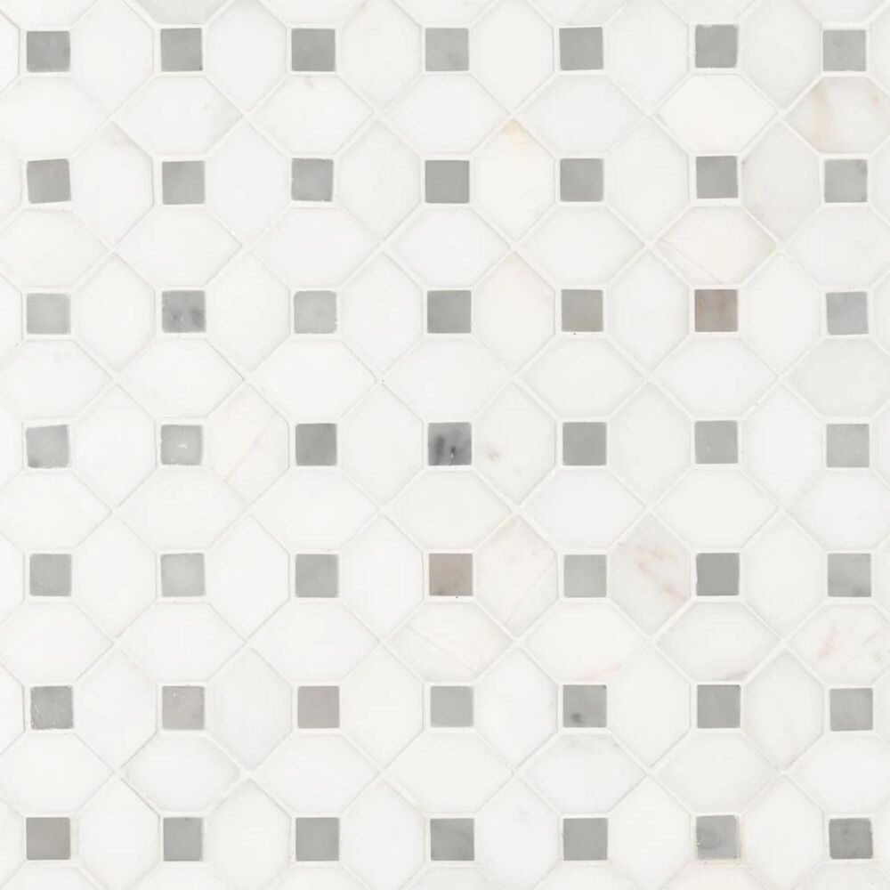 MS International Bianco Dolomite Grey and White 12.31" x 12.36" Polished Natural Stone Tile, , large