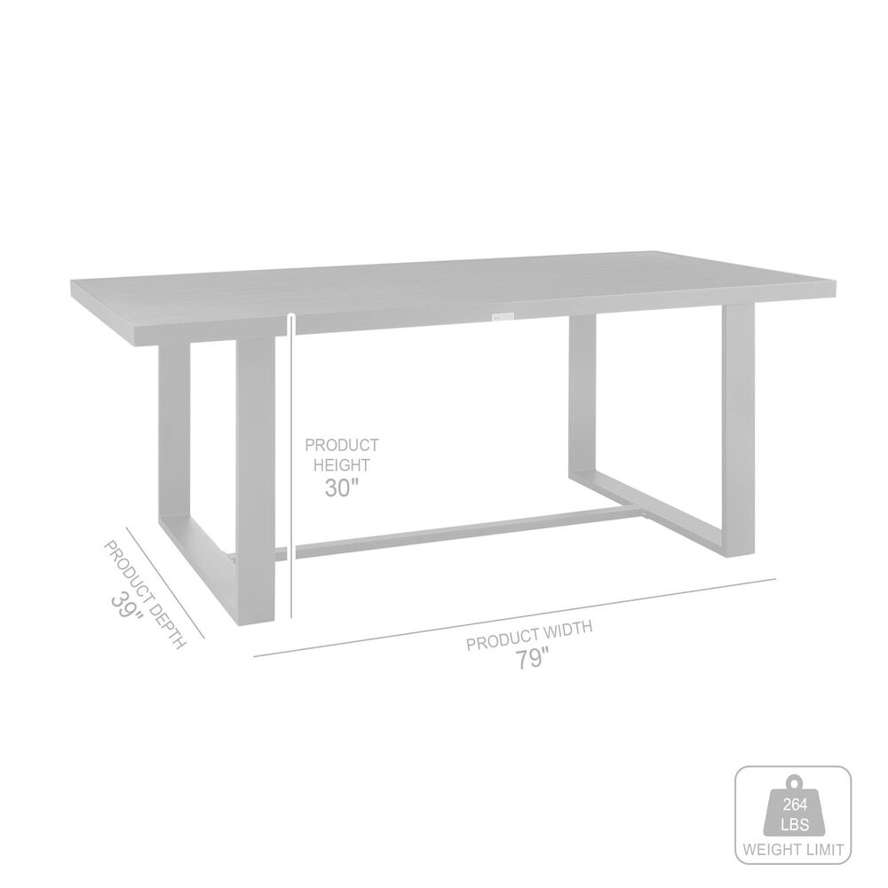 Blue River Felicia Outdoor Patio Dining Table in Black - Table Only, , large