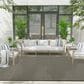 Nourison Courtyard Black and White 8" x 10" Indoor/Outdoor Area Rug, , large